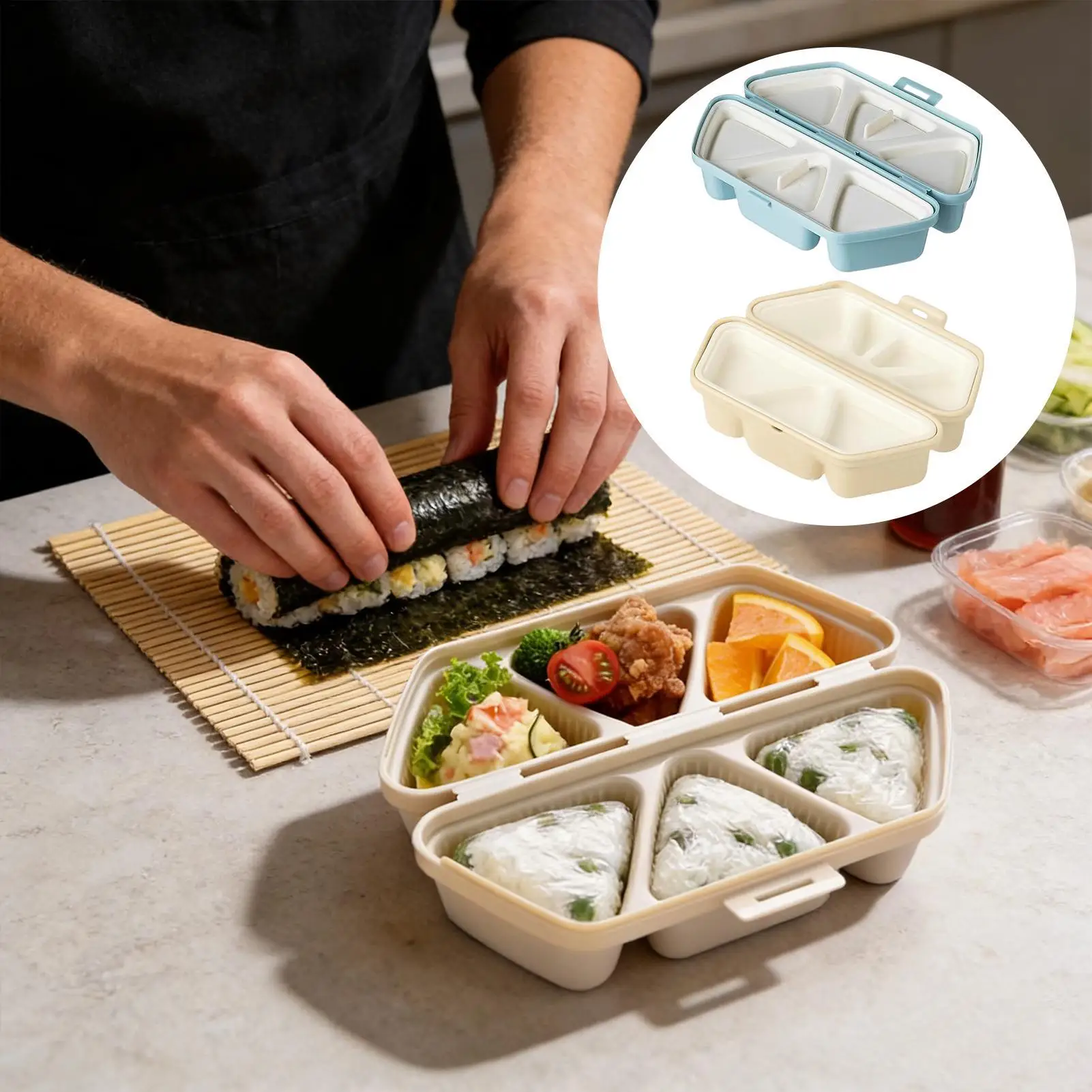 Forma do sushi z 6 przegródkam – Meal Prep With Rice recenzja i cena